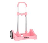 Chariot pour sac à dos - Safta - 641071205 - Rose clair - Roue - Verrouillage TSA