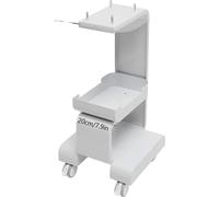 Chariot pour salon de beauté, métal et acrylique durables, mobilité facile, BLANC