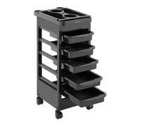 Chariot pour salon de coiffure coiffeuse esthétique (plateau : 495 x 315 mm, 5 tiroirs, capacité de charge : 10 kg) 14_0007832