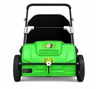 Chariot ramasse feuilles TERRE JARDIN avec sac 100 L 3 brosses rotatives largeur de balayage 53 cm roues avant 250 mm