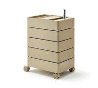 Chariot rangement 5 niveaux pour salon buanderie rangement Resserre Cuisine 4 Paniers rotatifs collations roulettes Khaki