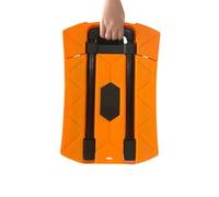 Chariot Remorque à Plat silencieuse, Chariot Pliant, de supermarché, remorque en Plastique Portant 400 kg 6 Roues Usage Intensif(Orange)