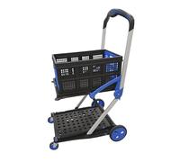 Chariot Repliable Porte bac - 800X610 X ht 1060mm alu + PP