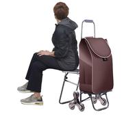 Chariot Robuste pour Seniors - Pliable, imperméable, Multifonctionnel, à Six Roues avec siège - Aide à la Course Portable, adaptée à des Occasions comme Jouer au Football ou Aller Prendre Un