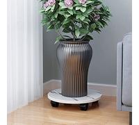Chariot rond robuste avec roulettes - Soucoupe mobile pour pot de fleurs pour intérieur/extérieur, palette de plantes, chariot de jardin facile à rouler 40 cm