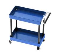 Chariot Roulant à 2 Niveaux, Chariot De Chariot De Support De Stockage avec des Roues Installation Facile Chariot à Outils De RéParation pour ModèLe à L'éChelle 1/8 1/10 1/12 1/16 Storge(Bleu)