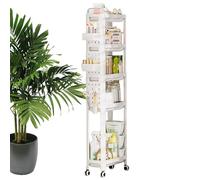 Chariot Roulant À Plusieurs Niveaux - Organisateur De Stockage Des Aliments, Utilitaire De Cuisine Mobile | Chariot À Outils Roulant De Conception Moderne Et Durable Avec Bacs Pour Le Stockage D'assai