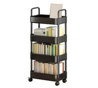Chariot Roulant, Chariot Utilitaire Roulant,Chariot Utilitaire Mobile - de Rangement à 3/4 Niveaux sur roulettes, étagères de Rangement multifonctionnelles pour Cuisine, Salle de ba