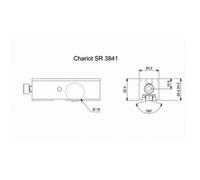 Chariot simple réglable pour coulissant aluminium - type 3841 LA CROISÉE DS