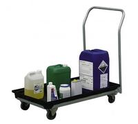 Chariot SOLO livré avec bac PLAT 30 - Capacité rétention 30 litres - CEMO - 8166