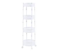 Chariot 'Sørreisa' Chariot de service à 4 niveaux 123xØ37,5cm Blanc