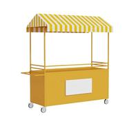 Chariot Stockage Grande Capacité Style Ouvert, Disponible En Plusieurs Couleurs, Nourriture Mobile Facile À Nettoyer, Idéal For Les Zones Panoramiques Marchés(Yellow,200cm/78.8in)