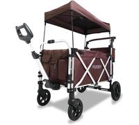 Chariot Super Cruiser + Noir, Extension Habitacle, Chariot De Jardin Pliable Pour Enfants, Transport, Plage, Ville, Forêt, À Tirer Ou À Pousser, Capacité De Charge 75 Kg