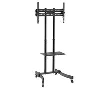Chariot support écran plat LogiLink BP0026 noir multimédia 1715x700x700mm avec panier intégré