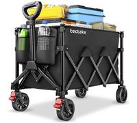 Chariot - TECTAKE - Sac de transport ROLLRIDER pliable avec poignée télescopique, roues profilées et bâche 51 x 95 x 89 cm - 150L