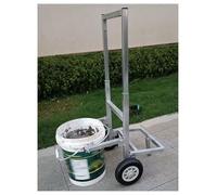 Chariot télescopique de chantier - Chariot pliable à 2 voies pour mortier et outils, roues de 15,2 cm ou 20,3 cm, support réglable