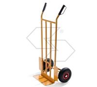 Chariot Toit 110x57x48cm Capacité 200kg Roues Pneumatique Poignées Caoutchouc