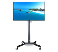 Chariot TV mobile à hauteur réglable avec support de montage et roulettes - Support TV portable pour téléviseurs de 32 à 70 pouces, idéal pour la maison et le bureau