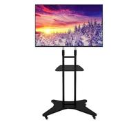 Chariot TV mobile amélioré avec support universel réglable en hauteur et plateau pour téléviseurs de 32 à 70 pouces, parfait pour la maison et le bureau