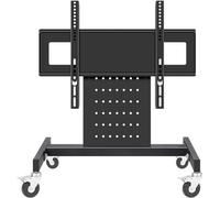 Chariot TV mobile avec roues verrouillables Support au sol réglable pour téléviseurs LED Plasma de 23 à 55 pouces Supporte jusqu'à 59 kg max VESA 600 x 400 - Parfait pour une utilisation à la maison