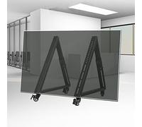 Chariot TV mobile avec roulettes réglable en hauteur pour téléviseurs LED/incurvés de 32 à 58 pouces, design inclinable pour une visualisation optimale, parfait pour la maison et le bureau