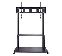 Chariot TV mobile avec roulettes - Réglable - Support de support au sol pour téléviseurs de 32 à 70" - Support TV portable pour bureau et maison