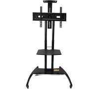 Chariot TV mobile avec roulettes - Support roulant réglable pour téléviseurs à écran plat - Chariot universel pour téléviseurs de 32 à 70" - Hauteur réglable - Mobilité facile - Parfait pour la maison