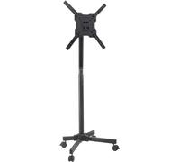 Chariot TV mobile avec support roulant, étagère amovible au sol, hauteur réglable, compatibilité universelle pour téléviseurs de 81,3 à 177,8 cm, parfait pour la maison ou le bureau.