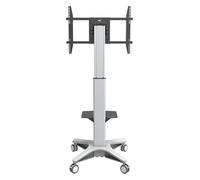 Chariot TV mobile avec support roulant, rehausseur TV réglable et support pour téléviseurs de 32 à 65 pouces, support de sol robuste, support de télévision portable pour la maison et le bureau