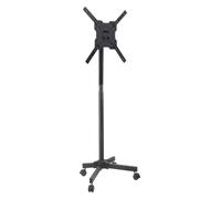 Chariot TV mobile roulant avec étagères amovibles Hauteur réglable Affichage au sol pour téléviseurs de 81,3 à 165,1 cm Support TV portable sur roulettes Idéal pour la maison et le bureau