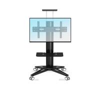 Chariot TV mobile sur roulettes - Support robuste pour écran LCD pour la maison et le bureau - Support réglable pour écrans de 32 à 65 pouces - Utilisation en salle de conférence