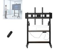 Chariot TV Roulant électrique pour écrans Plats de 32 à 100 Pouces, Support TV Mobile motorisé avec télécommande et Fonction mémoire, Chariot de Montage TV Portable Robuste,VESA 800 x 600 mm