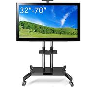 Chariot TV roulant pour écrans LCD LED de 32 à 70 pouces - Support pivotant portable pour hôpitaux, salles de classe et bureaux - Meuble TV à mouvement complet