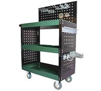 Chariot Utilitaire,à Outils Roulant Multifonctionnel 3 Niveaux,établi Mobile,Organisateur Professionnel,étagère de Rangement pour la Maintenance,étagères réglables,Support