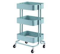 Chariot utilitaire à roulettes à 3 étages pour un rangement facile dans la cuisine et la salle de bain