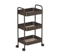 Chariot utilitaire à roulettes multifonction - Support de rangement robuste en acier au carbone avec roues pour la maison, chariot à roulettes polyvalent pour cuisine, garage et bureau