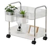 Chariot Utilitaire Avec Roulettes - Organiseur Roulant En Acrylique À Plusieurs Niveaux, Chariot De Rangement Mobile | Étagères Roulantes Pour Cuisine, Bureau, Salle D'artisanat, Chambre À Coucher, Ma