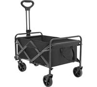 Chariot utilitaire, design pliable, grande capacité de charge, noir
