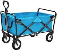 Chariot Utilitaire d'extérieur Pliable et léger, Chariot Jardin à 4 Roues, remorque Plage, capacité Charge 60 kg, idéal Le Shopping, la pêche, Le Camping et Les activités Plein air.