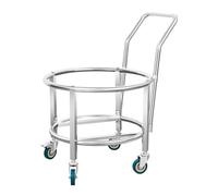Chariot utilitaire en acier inoxydable avec roulettes pivotantes, support mobile robuste pour cuisine, restaurant et utilisation industrielle, déplacement et organisation faciles