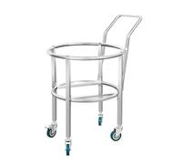 Chariot utilitaire en acier inoxydable avec roulettes pivotantes, support mobile robuste pour cuisine, restaurant et utilisation industrielle, déplacement et organisation faciles