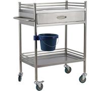 Chariot Utilitaire en Acier Inoxydable,Chariot Médical en Acier Inoxydable Chariot D’équipement Médical De Laboratoire 2/3 Couches Chariot De Pansement De Véhicule D’urgen, 66×44×86cm
