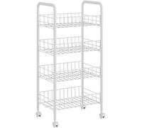 Chariot utilitaire en maille métallique - Étagère multifonction durable pour bureau, chambre et besoins de rangement