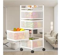 Chariot utilitaire fin à roulettes avec poignée de verrouillage - Polyvalent pour cuisine, salle de bain, buanderie et salon pour un rangement facile et des solutions d'économie d'espace