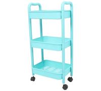 Chariot Utilitaire Multi-Couches en Plastique pour Rangement Maison | Étagère Ventilée à Base Ajourée, Placement Flexible, pour Bouteilles et Produits de Nettoyage