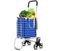 Chariot Utilitaire Multifonction Rangement Cuisine Pliable en Alliage d'aluminium antirouille Double Usage Charge maximale 35 kg Diable D