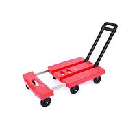 Chariot utilitaire pliable avec 6 roues, capacité de 150 kg, poignée élastique pour déplacer les bagages, bureau à domicile, voyage