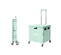 Chariot utilitaire pliable avec poignée télescopique et roues - Idéal pour l'escalade d'escalier, le jardinage, le camping, les courses et les charges lourdes, design portable et durable