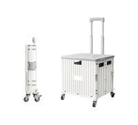 Chariot utilitaire pliable avec poignée télescopique et roues pour un transport facile Idéal pour l'escalade d'escalier, le jardinage, le camping et les courses