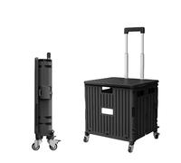 Chariot utilitaire pliable avec poignée télescopique et roues pour un transport facile Idéal pour l'escalade d'escalier, le jardinage, le camping et les courses